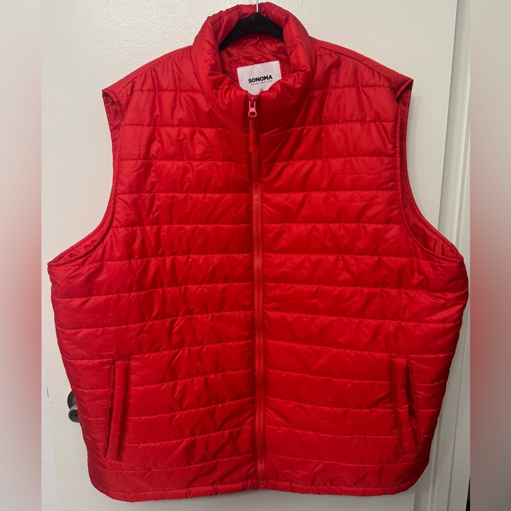 Red Sonoma Vest | Lightweight Quilted Casual Layering Vest